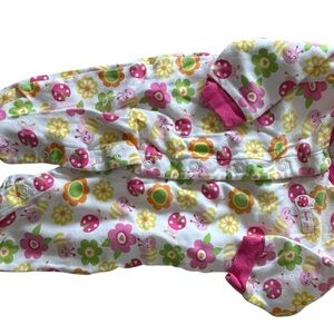 Carter’s Brand Floral Baby Onesie with Pink Accents